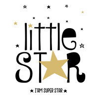 127070 Термотрансфер "Little star" чёрный